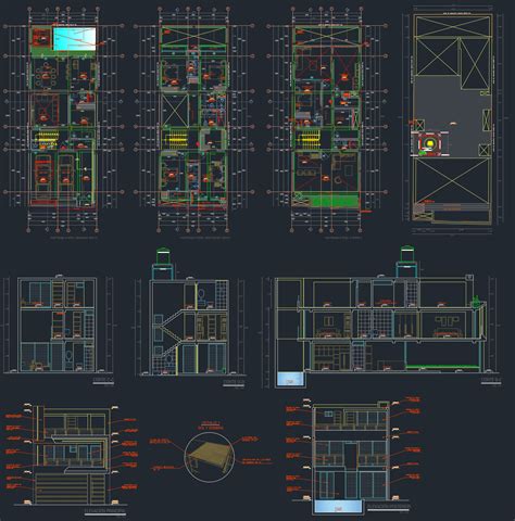 Plano Arquitectura Vivienda De Niveles En Dwg Mb Librer A Cad