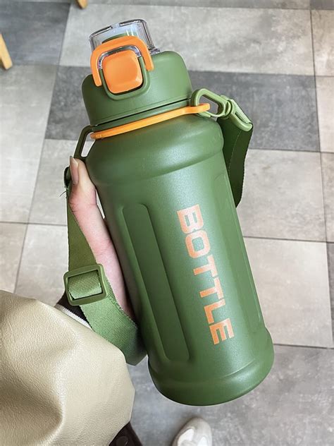 Stainless Steel Insulated Water Bottle With Straw For Cold Hot Drinks Metal Vacuum Flask