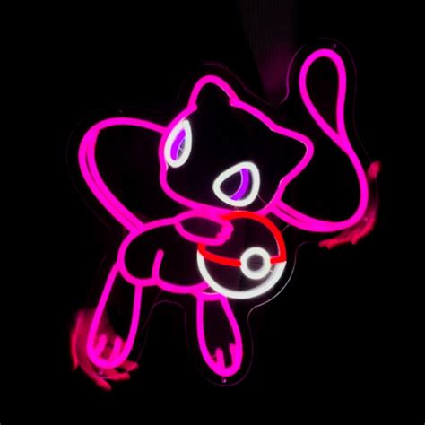 Mew Pokemon Neon Sign Charizard Pikachu Bulbasaur Squirtle Gengar Led