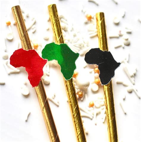 Juneteenth Party Decorations Juneteenth Straws Juneteenth Etsy