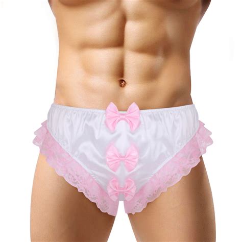 Mens Lingerie Lace Ruffled Low Rise Panties Sissy Briefs Bikini Thong Underwear EBay