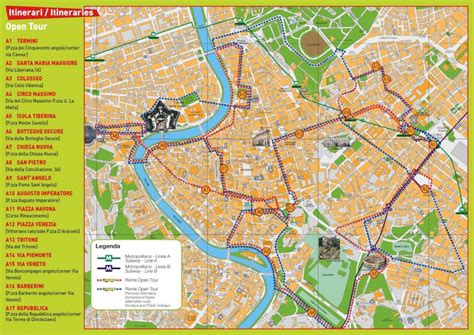 Rome Printable Tourist Map | Sygic Travel intended for Street Map Of ...