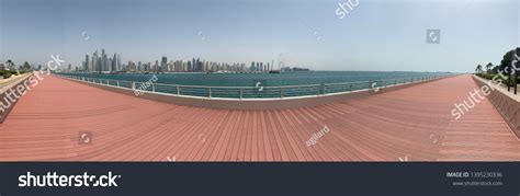 Panorama View Dubai Skyline Palm Jumeirah Stock Photo 1395230336 ...