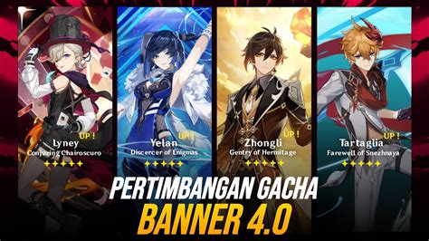 BAHAS POSISI META YELAN ZHONGLI TARTAGLIA Banner 4 0 Genshin Impact