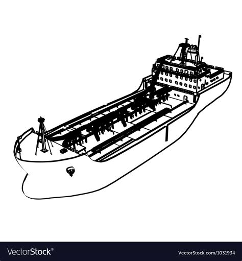 Large Tanker Ship Royalty Free Vector Image - VectorStock