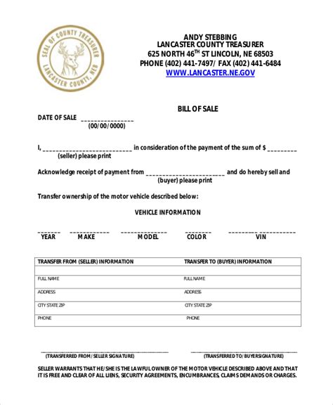 Free 6 Sample Motorcycle Bill Of Sale Forms In Pdf Ms Word