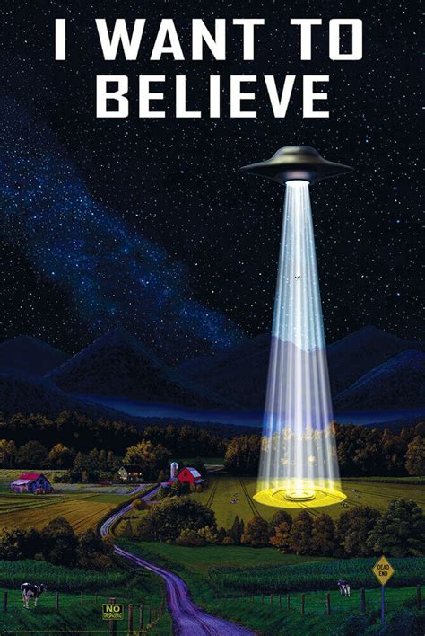 I Want To Believe Ufo Poster 24 X 36