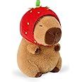 Amazon Ditucu Cute Capybara Plush Wear Strawberry Hat Kawaii