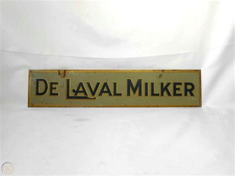 Vintage De Laval Milker Double Sided Metal Sign 3915663803