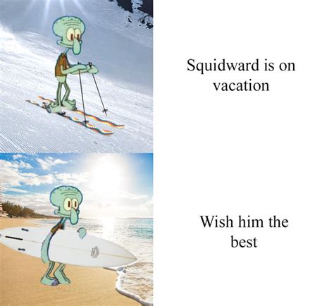 Squidward On Holiday Squidwards Lounge Chair Know Your Meme