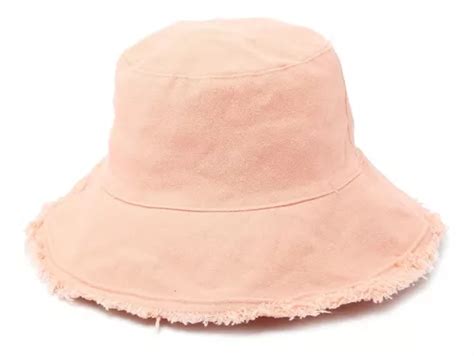 Piluso Sombrero Bucket Hat Mujer Desflecado Algod N