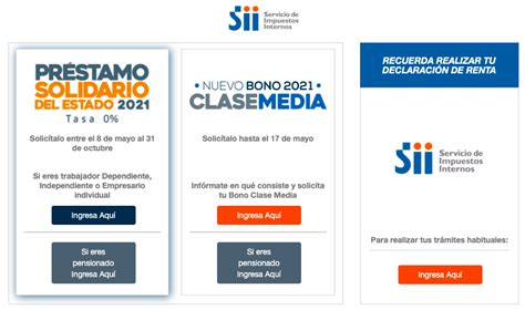 Prestamo Solidario 2021 Sii Postular Bono Clase Media Y Préstamo Solidario 2021 Para