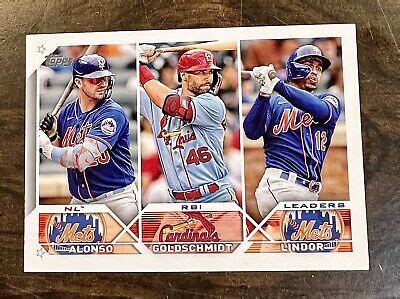 Topps National League Rbi Leaders Alonso Goldschmidt Lindor Pack