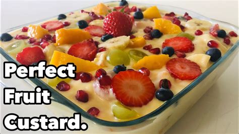 How To Make Perfect Fruit Custard Easy Dessert Fruit Custard Recipe Youtube