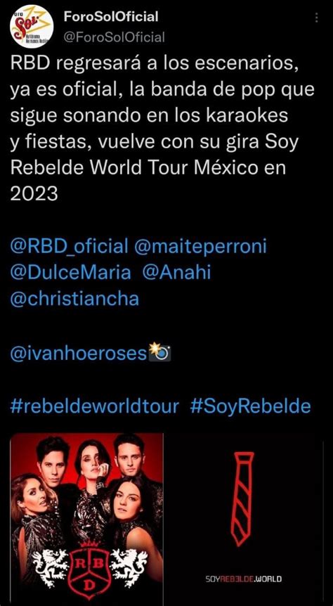 RBD En El Foro Sol 2023 Fecha Precios Y Todo Lo Que Debes Saber Del