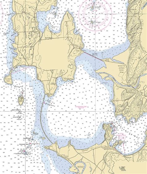 Malletts Bay Lake Champlain Nautical Chart Mixed Media By Bret Johnstad