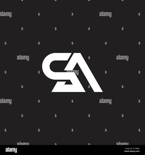 Letter Sa Qa Triangle Geometric Logo Vector Stock Vector Image Art