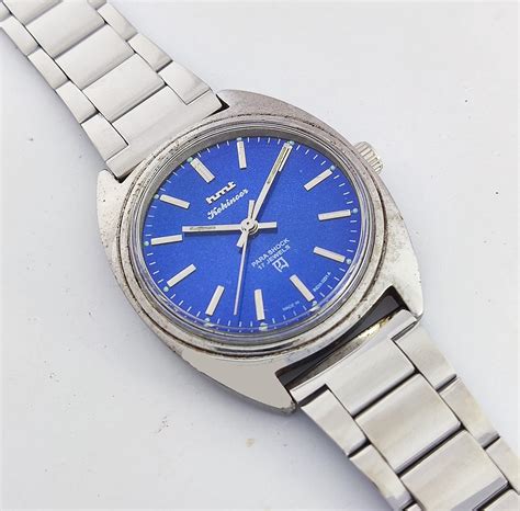 Buy Hmt Kohinoor Para Shock Jewels Blue Dial Mechanical Hand Winding