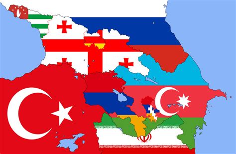 Flag map of the Caucasus by ViNZZ404 on DeviantArt