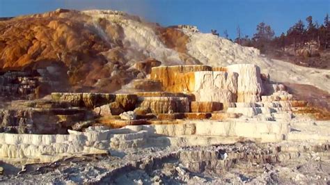 Mammoth Hot Springs In Yellowstone National Park Youtube