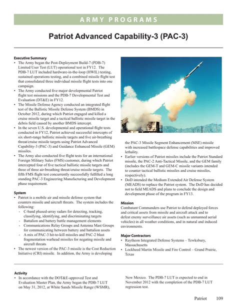 Patriot Advanced Capability-3 (PAC-3)