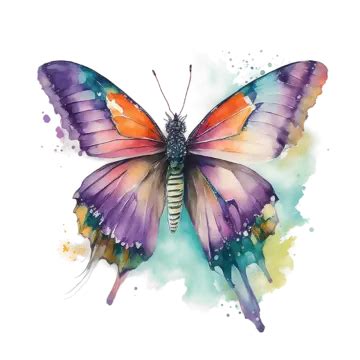 Butterfly Of Watercolor Watercolor Butterfly Insect Png Transparent