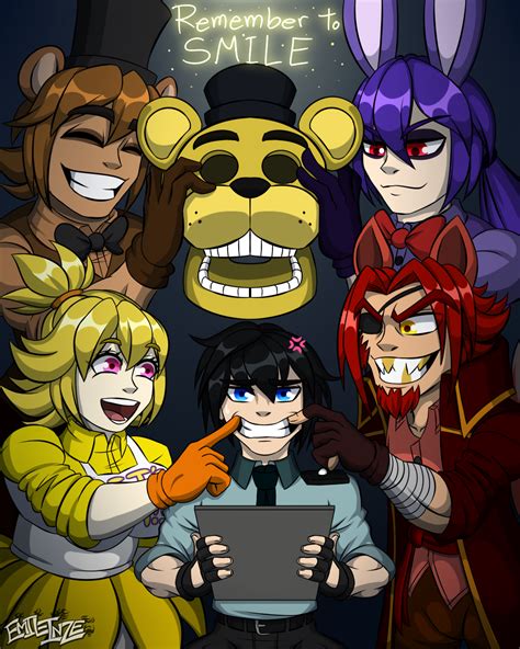 Remember To Smile Happy 7th Anniversary Fnaf By Emil Inze On Deviantart