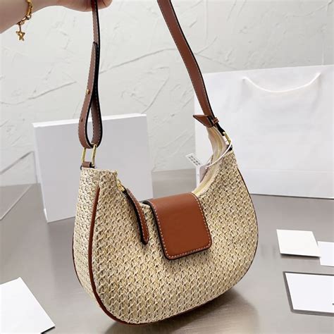 Bolso De Hombro De Axila Bolsos De Paja De Verano Bolsos De Mano Moda