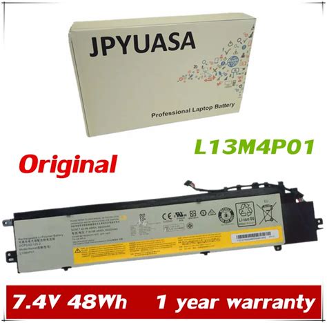 JPYUASA 7 4V 6600mAh 48Wh Original L13M4P01 Laptop Battery For Lenovo