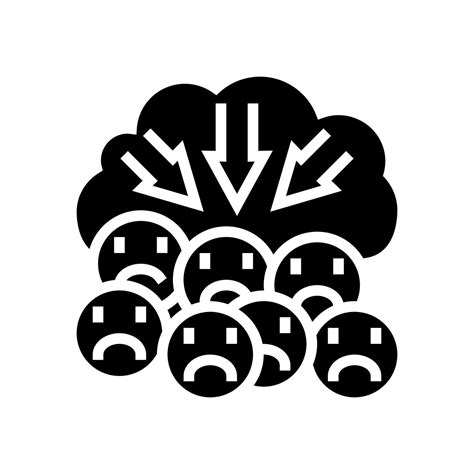 suppression of negativity reputation management glyph icon vector