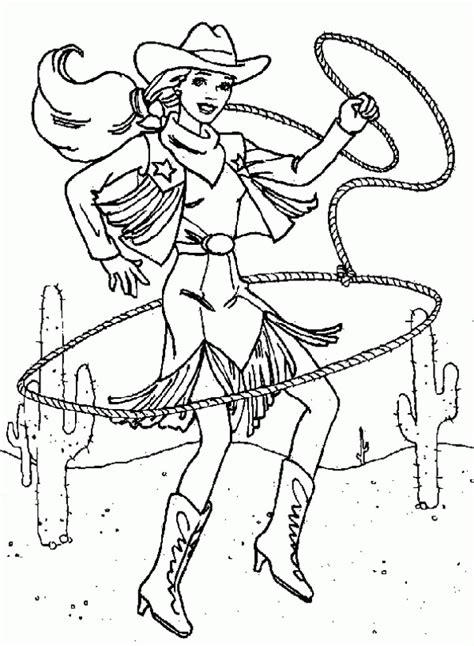 Cowgirl Coloring Page Coloring Home