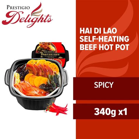Hai Di Lao Self Heating Beef Hot Pot Spicy 340g 海底捞麻辣嫩牛肉自热火锅 Expired on 25 Mar 2025 Shopee