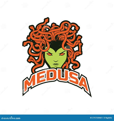 Medusa Snake Hair Mascot Logo For Your Business Vector Illustration