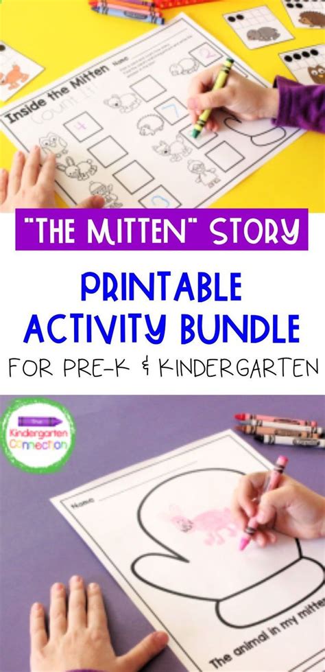 The Mitten Story Printable Activity Bundle For Pre K