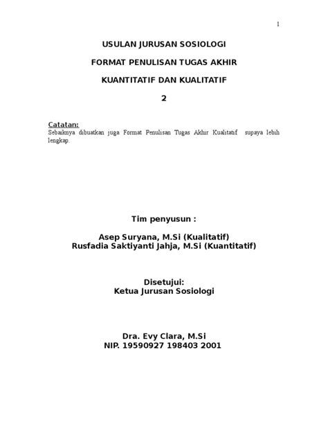 Panduan Proposal Kuantitatif Unj Pdf