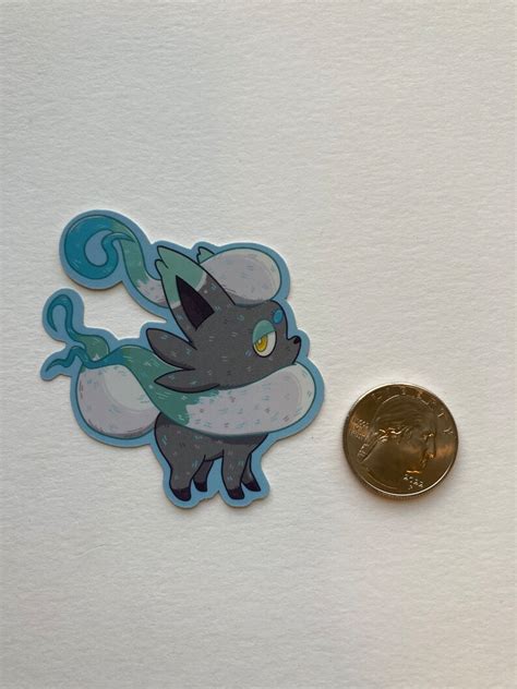 Holographic Shiny Hisuian Zorua Sticker Etsy