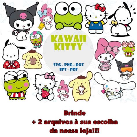 Kit Digital Clipart Hello Kitty Kawaii Kitty Elo7