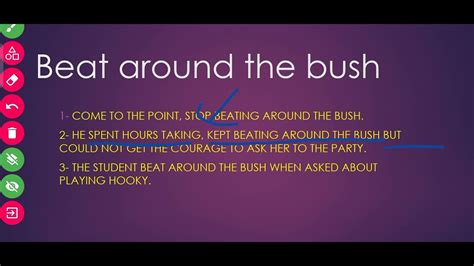 Idiom Beat Around The Bush Meaning And Examples YouTube