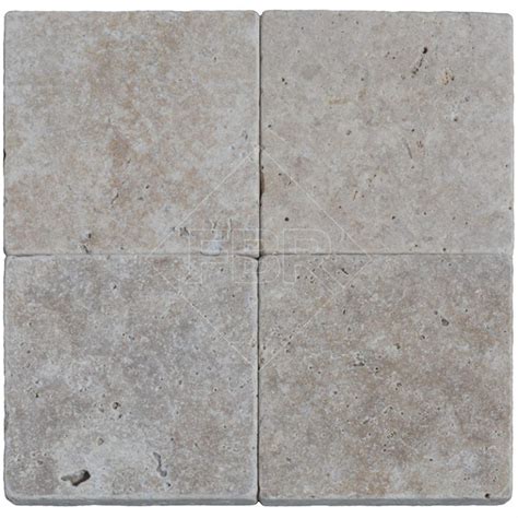 6x6 Walnut Tumbled Travertine Paver 3cm FBR Marble PAVERS POOL