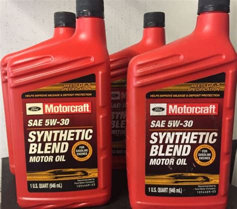 Ford Motorcraft W Synthetic Blend Motor Oil Quart Pack Ebay