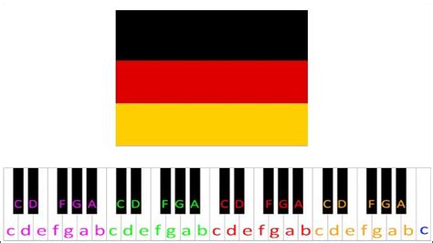 Deutschlandlied Germany Anthem Piano Letter Notes