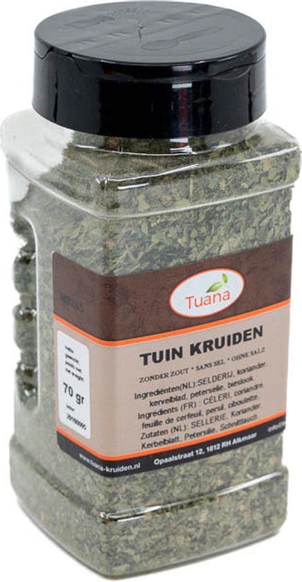 Tuana Kruiden Tuinkruiden 70 Gram Kruiden Zonder Zout Mp0274 Bol