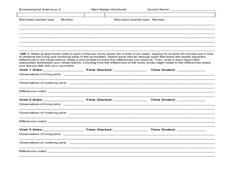 Environmental Science: merit badge Worksheet for 5th - 12th Grade | Lesson Planet