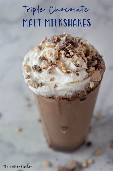 Triple Chocolate Malt Milkshakes Recipe Malt Milkshake Malt Recipe