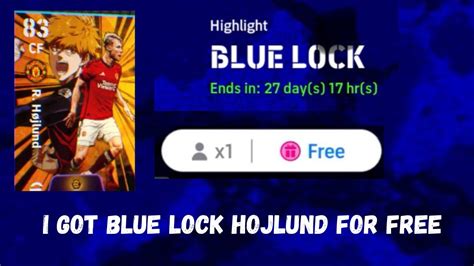 I Got Blue Lock Hojlund For Free In Efootball 2024 Mobile YouTube