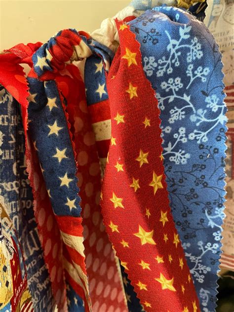 Patriotic Fabric Garland Etsy