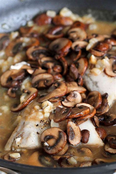 Baked Halibut Marsala Recipe With Mushrooms Healthy Dinner Recipe