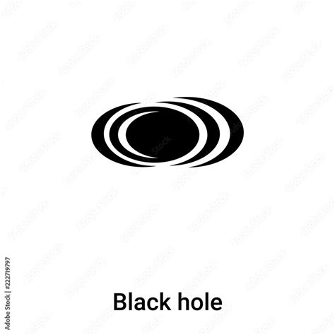 Black Hole Icon Vector Isolated On White Background Logo Concept Of