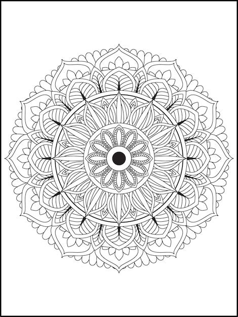 Page De Coloriage De Mandala De Fleur Int Rieur De Kdp De Livre De