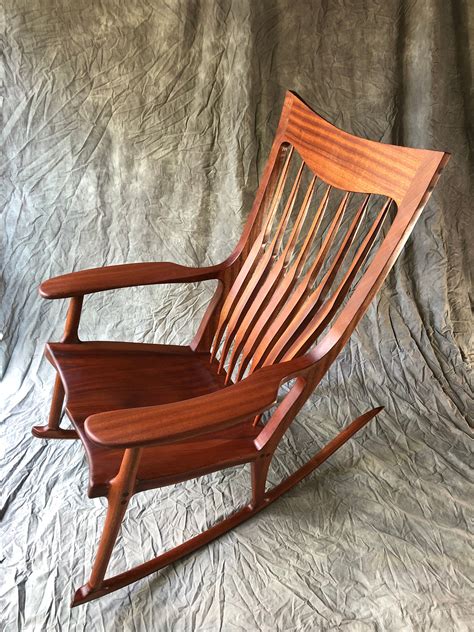 Custom Handcrafted Rocking Chair By Woodcraft By Chris Desautels